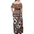 Bula Fiji Family Matching Off Shoulder Maxi Dress and Hawaiian Shirt Unique Masi Tapa Pattern LT14 - Polynesian Pride