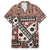 Bula Fiji Family Matching Short Sleeve Bodycon Dress and Hawaiian Shirt Unique Masi Tapa Pattern LT14 Dad's Shirt - Short Sleeve Brown - Polynesian Pride