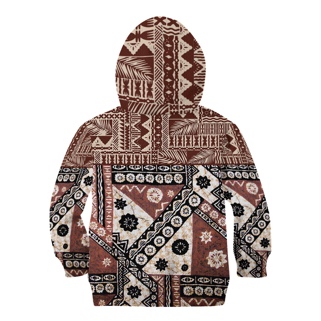 Bula Fiji Kid Hoodie Unique Masi Tapa Pattern LT14 - Polynesian Pride