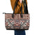 Bula Fiji Leather Tote Bag Unique Masi Tapa Pattern LT14