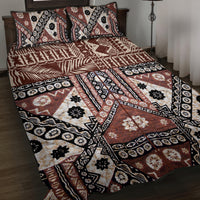 Bula Fiji Quilt Bed Set Unique Masi Tapa Pattern LT14 Brown - Polynesian Pride