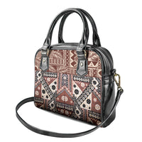 Bula Fiji Shoulder Handbag Unique Masi Tapa Pattern LT14 - Polynesian Pride