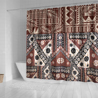Bula Fiji Shower Curtain Unique Masi Tapa Pattern LT14 - Polynesian Pride
