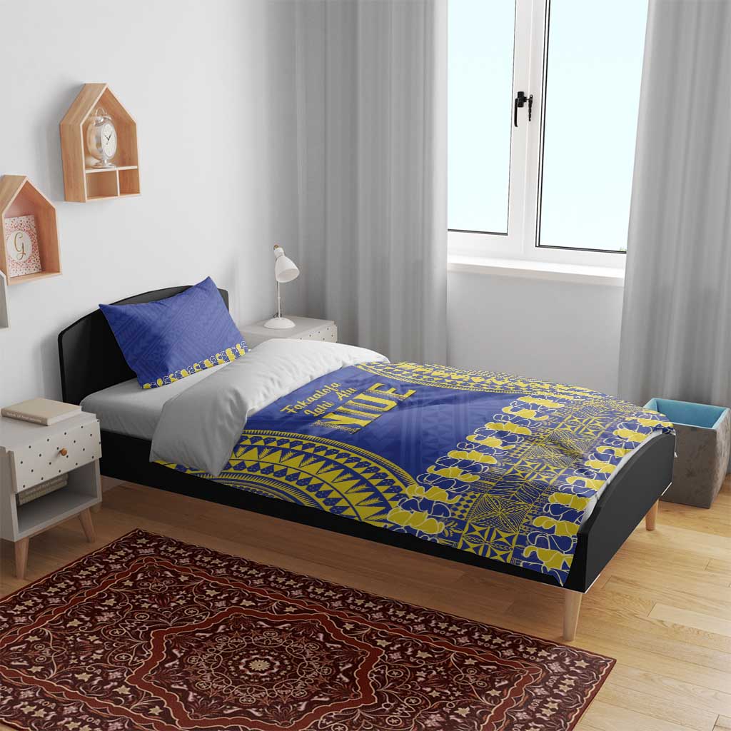 Fakaalofa Lahi Atu Niue Bedding Set Siapo Pattern With Puakenikeni LT14 - Polynesian Pride