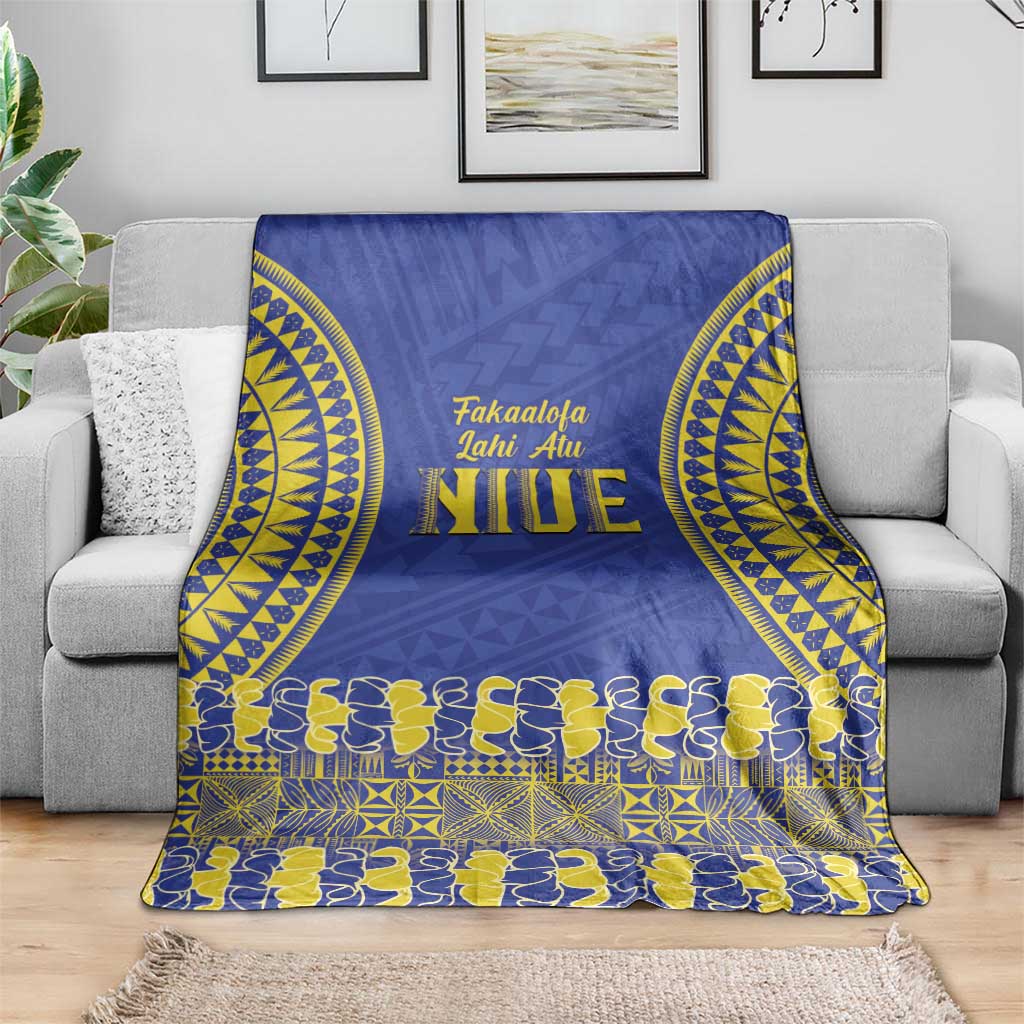 Fakaalofa Lahi Atu Niue Blanket Siapo Pattern With Puakenikeni LT14 - Polynesian Pride