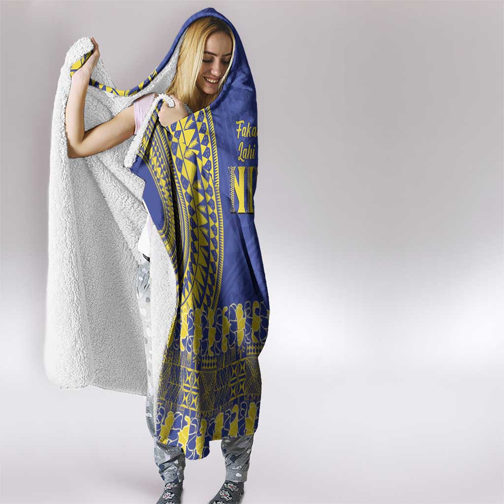 Fakaalofa Lahi Atu Niue Hooded Blanket Siapo Pattern With Puakenikeni LT14 - Polynesian Pride