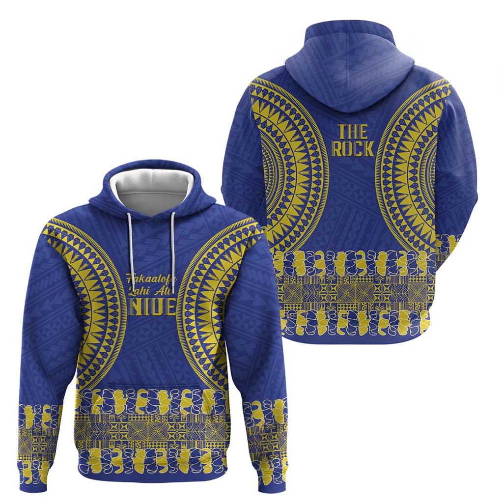 Fakaalofa Lahi Atu Niue Hoodie Siapo Pattern With Puakenikeni LT14 - Polynesian Pride