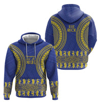 Fakaalofa Lahi Atu Niue Hoodie Siapo Pattern With Puakenikeni LT14 - Polynesian Pride