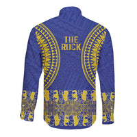 Fakaalofa Lahi Atu Niue Long Sleeve Button Shirt Siapo Pattern With Puakenikeni LT14 - Polynesian Pride