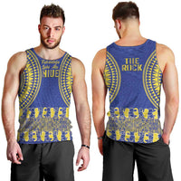 Fakaalofa Lahi Atu Niue Men Tank Top Siapo Pattern With Puakenikeni LT14 - Polynesian Pride