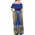 Fakaalofa Lahi Atu Niue Off Shoulder Maxi Dress Siapo Pattern With Puakenikeni