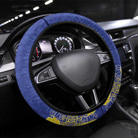 Fakaalofa Lahi Atu Niue Steering Wheel Cover Siapo Pattern With Puakenikeni LT14 Universal Fit Blue - Polynesian Pride