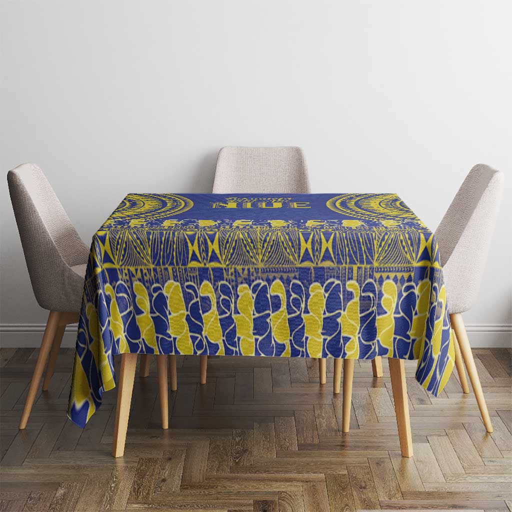 Fakaalofa Lahi Atu Niue Tablecloth Siapo Pattern With Puakenikeni LT14 - Polynesian Pride