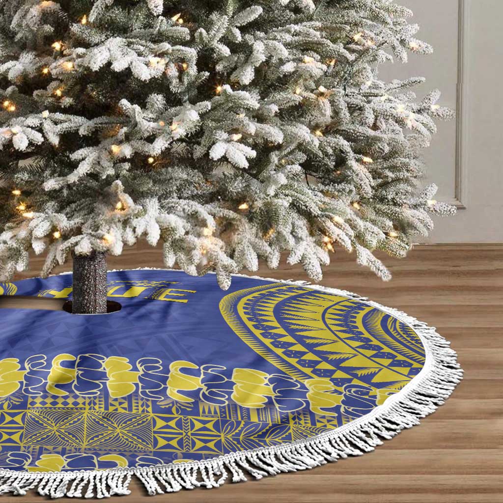 Fakaalofa Lahi Atu Niue Tree Skirt Siapo Pattern With Puakenikeni LT14 - Polynesian Pride