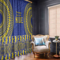 Fakaalofa Lahi Atu Niue Window Curtain Siapo Pattern With Puakenikeni LT14 - Polynesian Pride