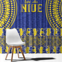 Fakaalofa Lahi Atu Niue Window Curtain Siapo Pattern With Puakenikeni LT14 - Polynesian Pride