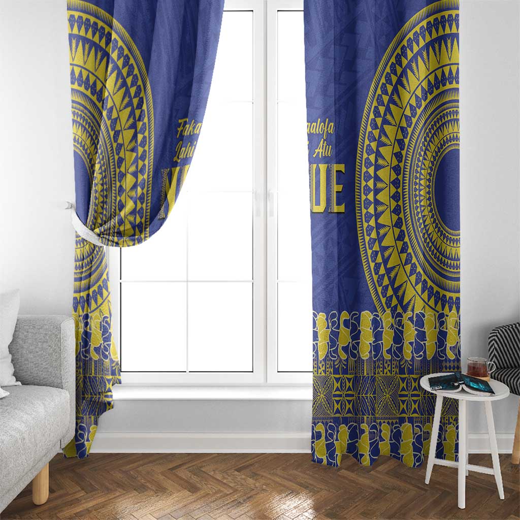 Fakaalofa Lahi Atu Niue Window Curtain Siapo Pattern With Puakenikeni LT14 - Polynesian Pride