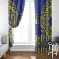 Fakaalofa Lahi Atu Niue Window Curtain Siapo Pattern With Puakenikeni LT14 - Polynesian Pride