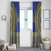 Fakaalofa Lahi Atu Niue Window Curtain Siapo Pattern With Puakenikeni LT14 - Polynesian Pride