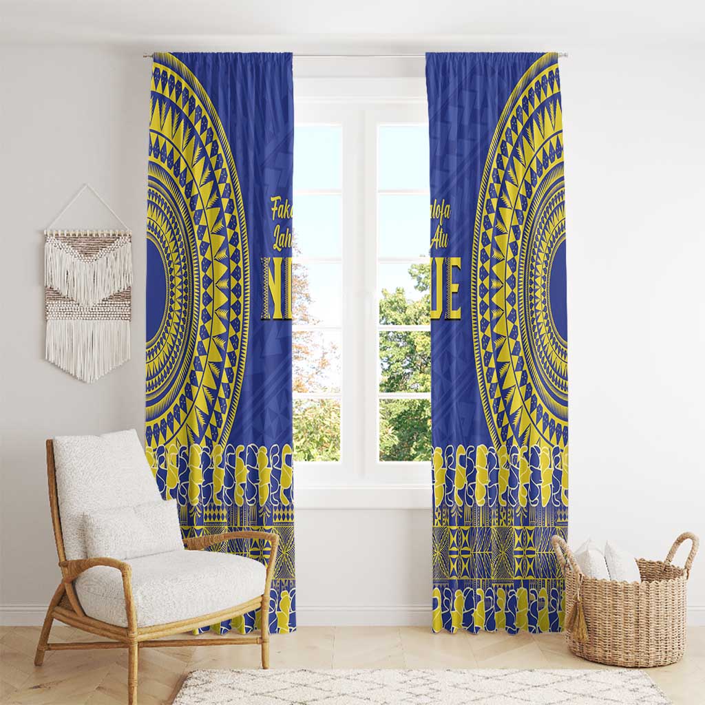 Fakaalofa Lahi Atu Niue Window Curtain Siapo Pattern With Puakenikeni LT14 - Polynesian Pride
