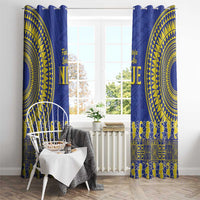 Fakaalofa Lahi Atu Niue Window Curtain Siapo Pattern With Puakenikeni LT14 - Polynesian Pride