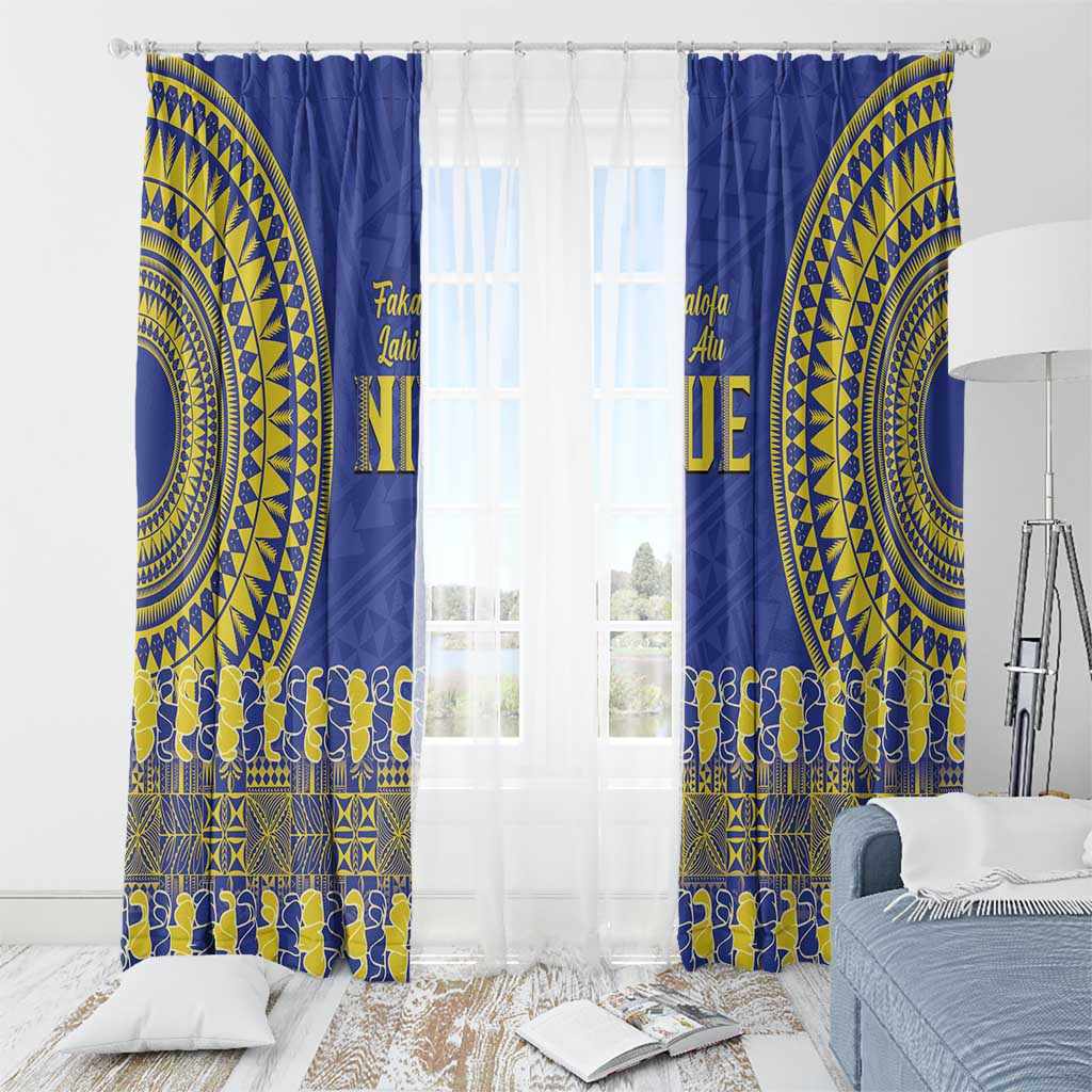 Fakaalofa Lahi Atu Niue Window Curtain Siapo Pattern With Puakenikeni LT14 - Polynesian Pride