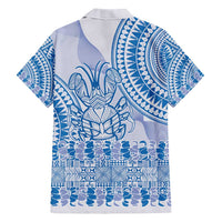 Niue Language Week Hawaiian Shirt The Rock Coconut Crab - Siapo Blue Pastel LT14 - Polynesian Pride