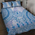 Niue Language Week Quilt Bed Set The Rock Coconut Crab - Siapo Blue Pastel