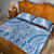 Niue Language Week Quilt Bed Set The Rock Coconut Crab - Siapo Blue Pastel