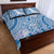 Niue Language Week Quilt Bed Set The Rock Coconut Crab - Siapo Blue Pastel