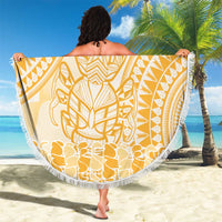 Niue Language Week Beach Blanket The Rock Coconut Crab - Siapo Gold Pastel LT14 - Polynesian Pride