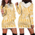 Niue Language Week Hoodie Dress The Rock Coconut Crab - Siapo Gold Pastel