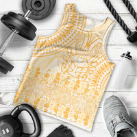 Niue Language Week Men Tank Top The Rock Coconut Crab - Siapo Gold Pastel LT14 - Polynesian Pride