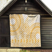 Niue Language Week Quilt The Rock Coconut Crab - Siapo Gold Pastel LT14 - Polynesian Pride