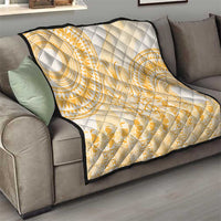 Niue Language Week Quilt The Rock Coconut Crab - Siapo Gold Pastel LT14 - Polynesian Pride