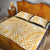 Niue Language Week Quilt Bed Set The Rock Coconut Crab - Siapo Gold Pastel