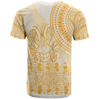 Niue Language Week T Shirt The Rock Coconut Crab - Siapo Gold Pastel LT14 - Polynesian Pride