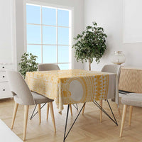 Niue Language Week Tablecloth The Rock Coconut Crab - Siapo Gold Pastel LT14 - Polynesian Pride