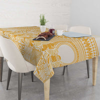 Niue Language Week Tablecloth The Rock Coconut Crab - Siapo Gold Pastel LT14 - Polynesian Pride