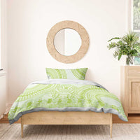 Lime Green Niue Language Week Bedding Set The Rock Coconut Crab - Siapo Pattern LT14 - Polynesian Pride