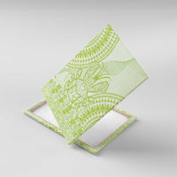 Lime Green Niue Language Week Canvas Wall Art The Rock Coconut Crab - Siapo Pattern LT14 With Frame Lime Green - Polynesian Pride