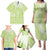 Lime Green Niue Language Week Family Matching Puletasi and Hawaiian Shirt The Rock Coconut Crab - Siapo Pattern