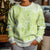 Lime Green Niue Language Week Kid Ugly Christmas Sweater The Rock Coconut Crab - Siapo Pattern