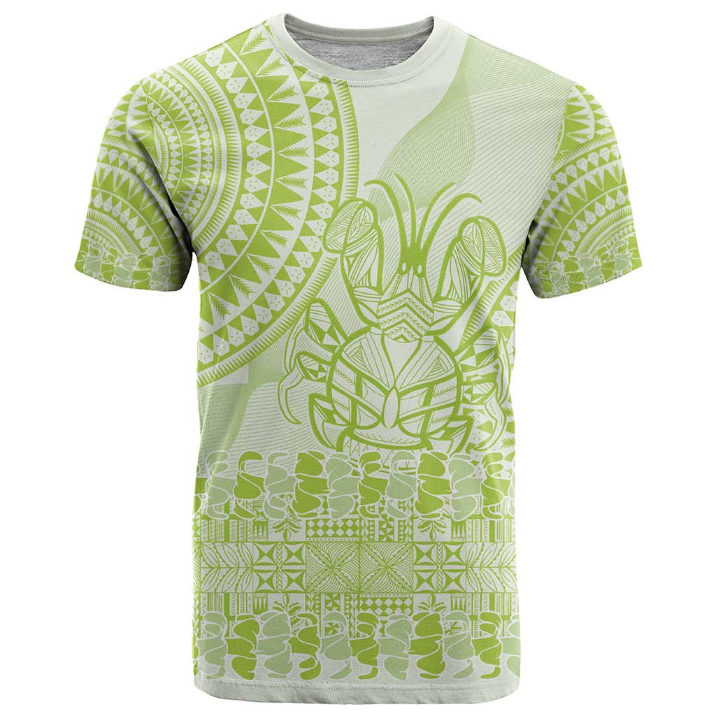 Lime Green Niue Language Week T Shirt The Rock Coconut Crab - Siapo Pattern LT14 Lime Green - Polynesian Pride