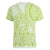 Lime Green Niue Language Week Women V-Neck T-Shirt The Rock Coconut Crab - Siapo Pattern