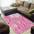 Pink Niue Language Week Area Rug The Rock Coconut Crab - Siapo Pattern