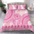 Pink Niue Language Week Bedding Set The Rock Coconut Crab - Siapo Pattern