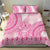 Pink Niue Language Week Bedding Set The Rock Coconut Crab - Siapo Pattern