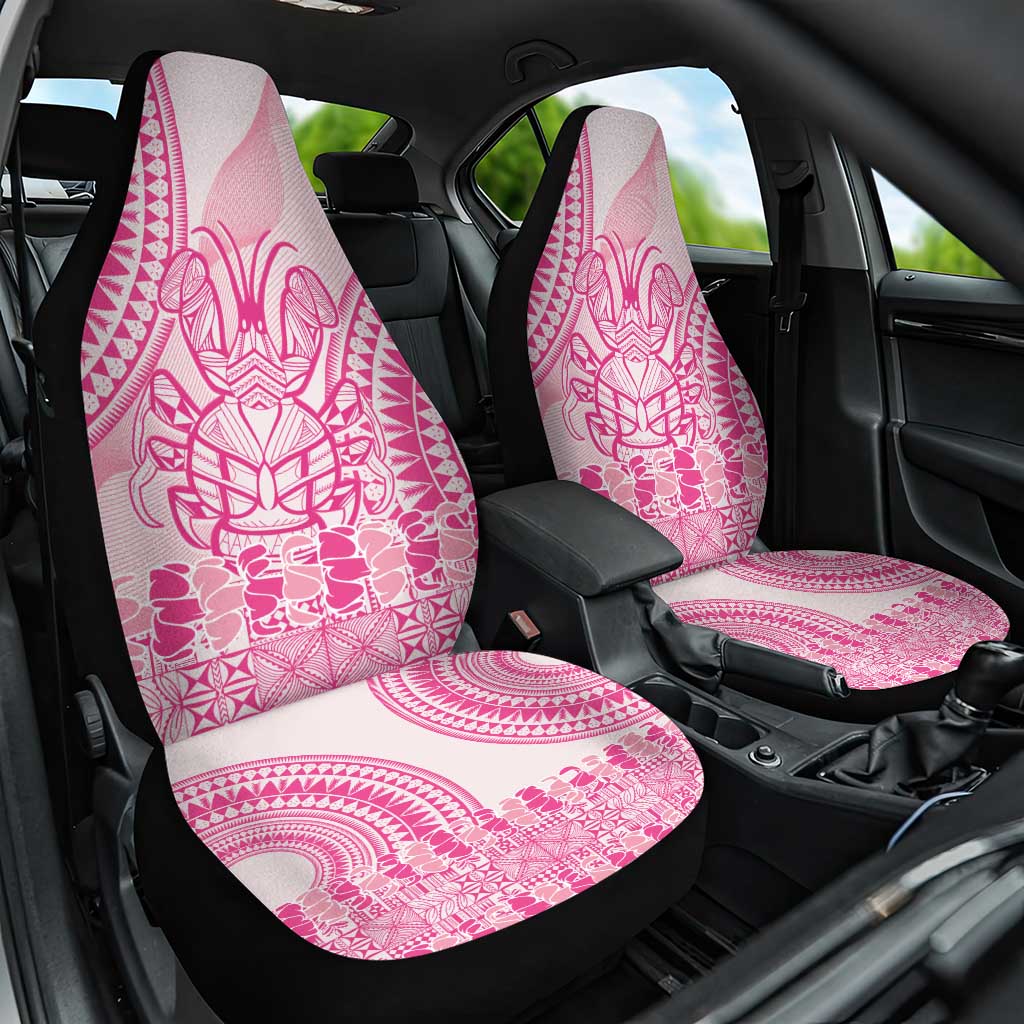 Pink Niue Language Week Car Seat Cover The Rock Coconut Crab - Siapo Pattern LT14 One Size Pink - Polynesian Pride
