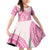 Pink Niue Language Week Family Matching Off Shoulder Short Dress and Hawaiian Shirt The Rock Coconut Crab - Siapo Pattern